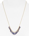 Make your chips count with this delicate necklace from kate spade new york. Crafted of gold-plated metal and accented by glass stations, it's pretty-prismatic.