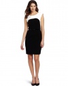 Calvin Klein Women's Color Block Sleeveless Dress, Eggshell/Black, 6