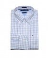 Tommy Hilfiger Men Custom Fit Plaid Long Sleeve Logo Shirt