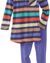 Splendid Littles Girls 2-6x Oasis Stripe Tunic Set, Bonfire, 4/5