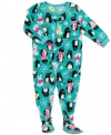 Cartert's GIrls Microfleece Penguin Footed Sleeper Pj's