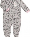 Carter's Girls Leopard Kitty Fleece Footed Blanket Sleeper Pajamas