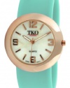 TKO ORLOGI Women's TK614-RTQ Rose Gold Slap Metal Turquoise Watch