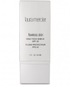 This weightless oil-free sunscreen goes on sheer, with no oily residue, to help shield skin from damaging sunrays and seasonal changes. Daily Face Shield SPF 40 helps to create an invisible shield against damaging UVA and UVB rays, preventing visible signs of aging. This daily sunscreen is formulated with Adaptogen technology which may help the skin adapt to seasonal changes. 1 oz. 