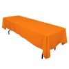 60 x 126 in. Rectangular Polyester Tablecloth Pumpkin