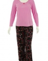 HUE 2 Piece Flannel Sleepwear Set