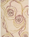 Nourison Sorrento Floating Buds Beige 8.0-Feet by 10.0-Feet Polyester/Wool-Blend Area Rug