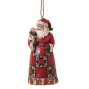 Enesco Jim Shore Heartwood Creek Santa with Puppy Ornament, 4-1/2-Inch