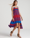 DKNY Striped Spaghetti Strap Dress