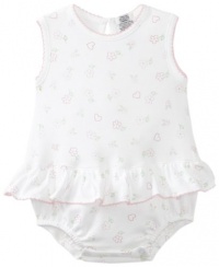 Noa Lily Baby-Girls Newborn Flower Print Sleeveless Bubble Panty Dress, White, 6 Months