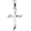 Genuine IceCarats Designer Jewelry Gift 14K White Gold Cross Pendant. 18.50X13.00 Mm Cross Pendant In 14K White Gold