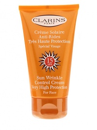 Sun Wrinkle Control Cream/SPF 15. A lightweight, non-oily cream for the face helps safeguard skin from the hazards of immediate and long-term sun exposure. Allows for a safer, longer-lasting tan Promotes healthier-looking skin 2.7 oz.