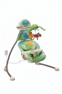 Fisher-Price Rainforest Open-Top Cradle Swing