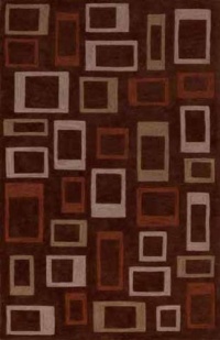 Dalyn Rugs Studio 302 5-Feet by 7-Feet 9-Inch Area Rug, Chocolate