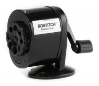 Stanley Bostitch All Metal Antimicrobial 8-hole Manual Pencil Sharpener With Dual Cutters, Black (MPS1-BLK)