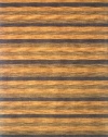 Area Rug 2x8 Runner Solid/Striped Brown Color - Momeni Metro Rug from RugPal