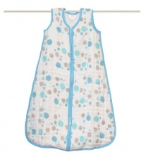 aden + anais Cozy Slumber Muslin Four Layer Sleeping Bag, Star Bright/Blue Spots, Large