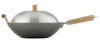 Helen Chen's Asian Kitchen 14-inch Carbon Steel Flat Bottom Lidded Wok Set