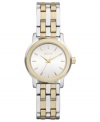 A luxe blend of colors lend a lovely look to this steel watch from DKNY.