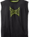 Tapout Boys 8-20 Swarm Short Sleeve Wick Muscle T-Shirt, Black, Medium 10/12