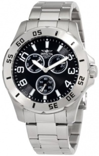 Invicta Men's 1442 Black Dial Stainless-Steel Watch