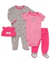 Carter's sweet bear-print set includes everything mom needs to dress her baby girl in the cutest outfits.