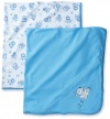 ABSORBA Baby-Boys Newborn Cotton Blanket, Blue, One Size