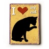 Arte House 0003-9693-25 Wooden Sign, I Love My Cat