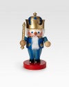 Dressed in regal blue, with a golden crown this delightful wooden nutcracker is entirely hand-crafted in Germany.6½ X 6 X 11HCarved woodMade in Germany