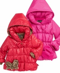 This sweet puffer coat from S. Rothschild gives her a warm way to dress up her look this winter.