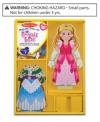 Her Highness, Princess Elise is a delightful magnetic wooden dress-up doll with a treasure trove of outfits. This set includes a magnetic wooden doll with a wooden stand and lots of colorful and attractive magnetic outfits and accessories for pretend play!