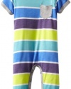 Splendid Littles Baby-Boys Newborn Del Mar Stripe Romper, Shred, 6-12 Months