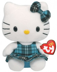 Ty Beanie Baby Hello Kitty - Aqua Plaid