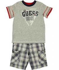 Guess Tidepooling 2-Piece Outfit (Sizes 12M - 24M) - gray, 24 months