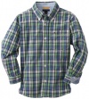 Tommy Hilfiger Boys 2-7 Donald Long Sleeve Shirt, Denim Blue, 5 Regular