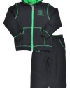 Akademiks Toddler Boys Black & Green 2Pc Sweat Suit Set (4)