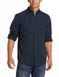 IZOD Men's Long Sleeve Button Down Poplin Tattersall Shirt