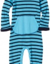 Splendid Littles Baby-Boys Infant Venice Thermal Stripe Romper, Skyhigh, 12-18 Months