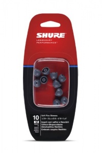 Shure EASFX1-10M Medium Soft Flex Sleeves (10 Included/5 Pair) for SE115, SE315, SE425 & SE535 Earphones (Black)