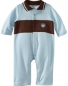 Little Me Baby-boys Newborn Sport Teddy Coverall, Light Blue, 6 Months