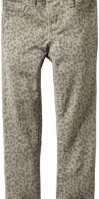 Almost Famous Girls 7-16 Animal Print Pant, Grey Denim, 7