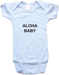 ALOHA BABY - HAWAII BABY - State-series - Blue Onesie / Baby T-shirt - size Medium (12-18M)