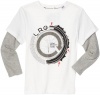 LRG - Kids Boys 2-7 Little Periodic Cycle Slider Long Sleeve Tee, White, 6