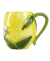 Irresistibly bright, fun and teeming with figural detail, the Lemon and Lime mugs from Martha Stewart Collection go a long way in reviving casual kitchens and tables.