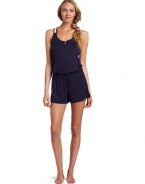 Josie by Natori Sleepwear Women's Bardot 3 Inch Inseam Romper