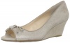 Calvin Klein Women's Olita Dusty Tumbled Wedge Pump,Light Taupe,11 M US