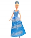 Disney's Cinderella is ready for the royal ball in her stunning gown, made complete with a matching tiara and shoes.