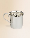 Gleaming sterling silver cup is practical today and a keepsake forever, destined to be passed down through generations. 7.1 oz capacity 2¾H X 2¾ diam Made in Spain