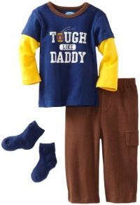 Bon Bebe Baby-boys Infant Tough Like Daddy 3 Piece Pant Set