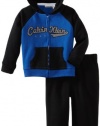 Calvin Klein Baby-boys Infant Hoodie With Pant, Black, 18 Months